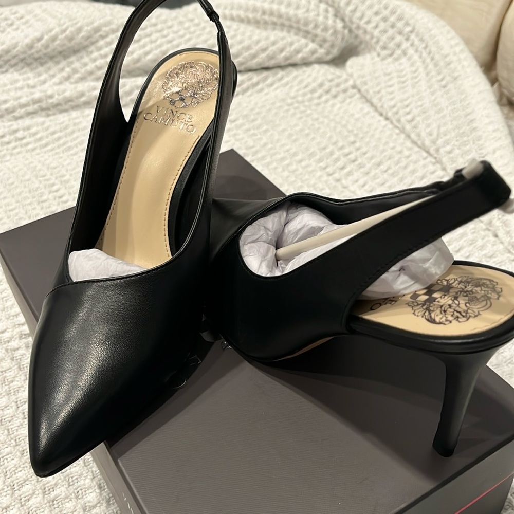 Vince Camino Black Soft Napa Silk 8.5 NIB